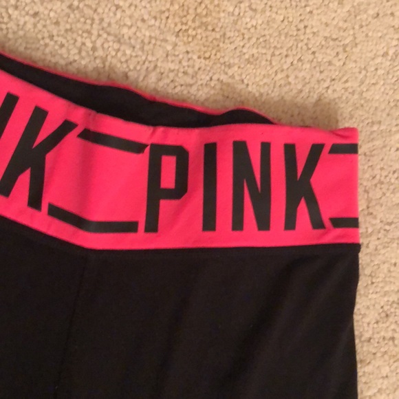Pink Victoria Secrets slim fit yoga pants with barbiecore pink stretch waist - Picture 6 of 16